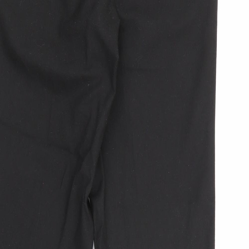 River Island Womens Black Polyester Trousers Size 28 in L28 in Regular Zip