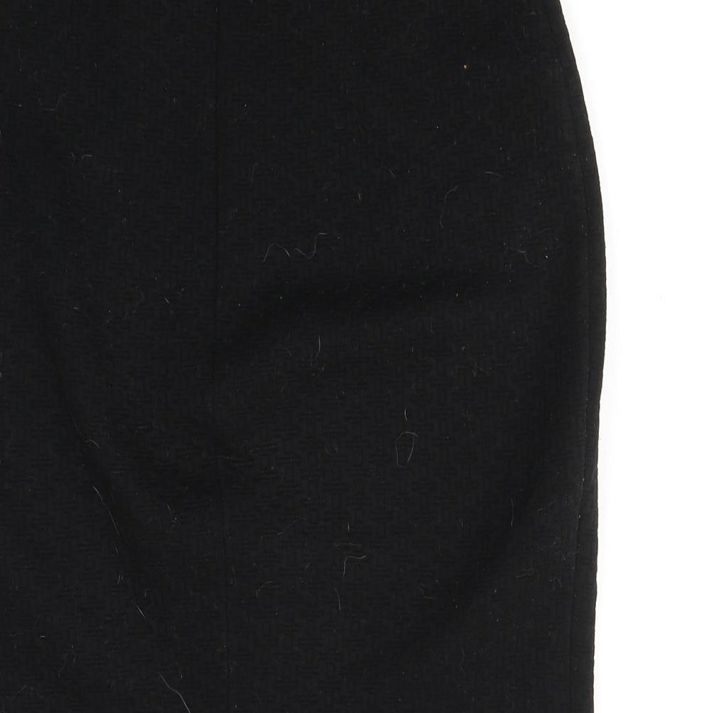 Dunnes Stores Womens Black Geometric Polyester A-Line Skirt Size S