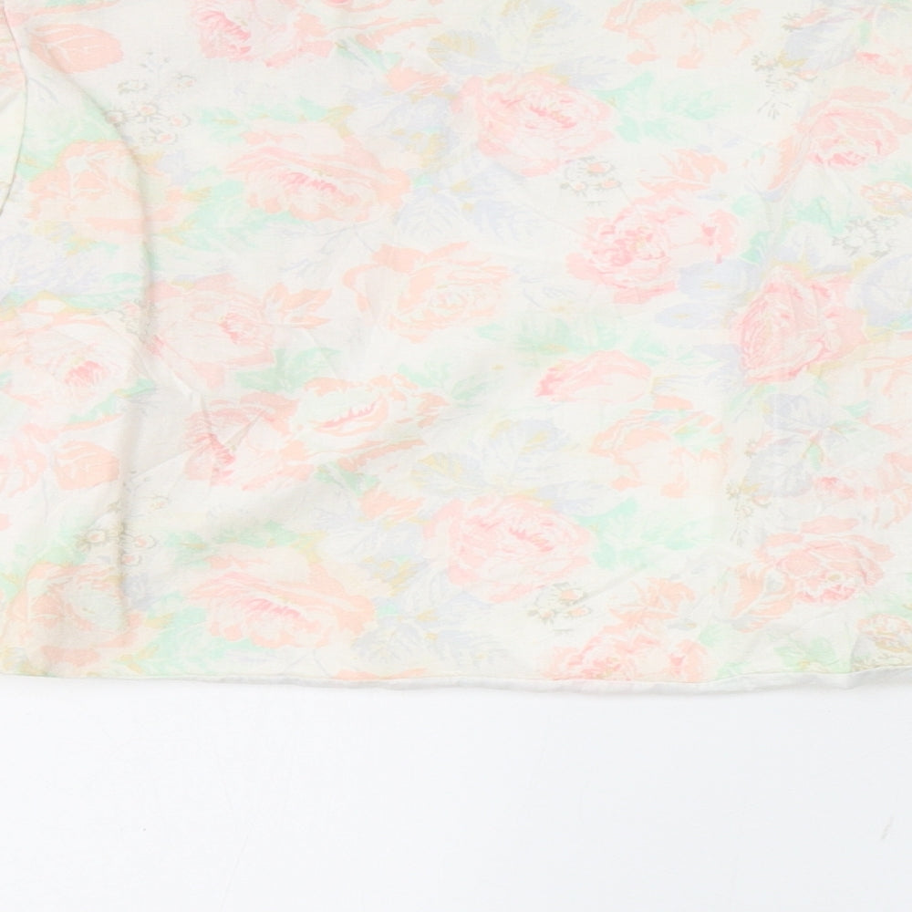 Gianni Balenti Womens Ivory Floral Jacket Blazer Size 14