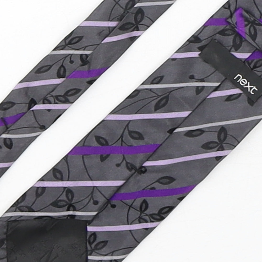 Next Mens Multicoloured Striped Silk Pointed Tie One Size