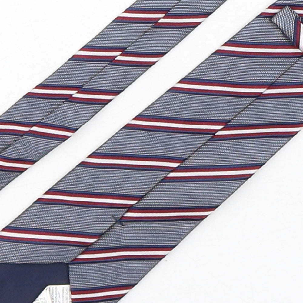 Marks & Spencer Mens Multicoloured Striped Silk Pointed Tie One Size