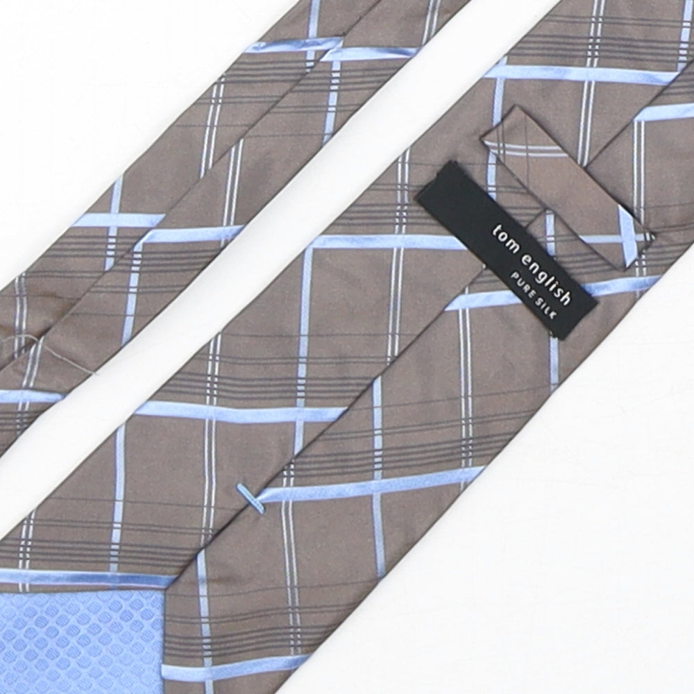 Tom English Mens Multicoloured Plaids & Checks Silk Pointed Tie One Size