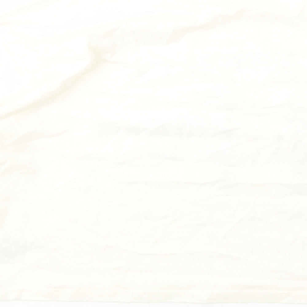 Dunnes Stores Girls Ivory Cotton Pullover T-Shirt Size 10-11 Years Crew Neck Pullover - Birds