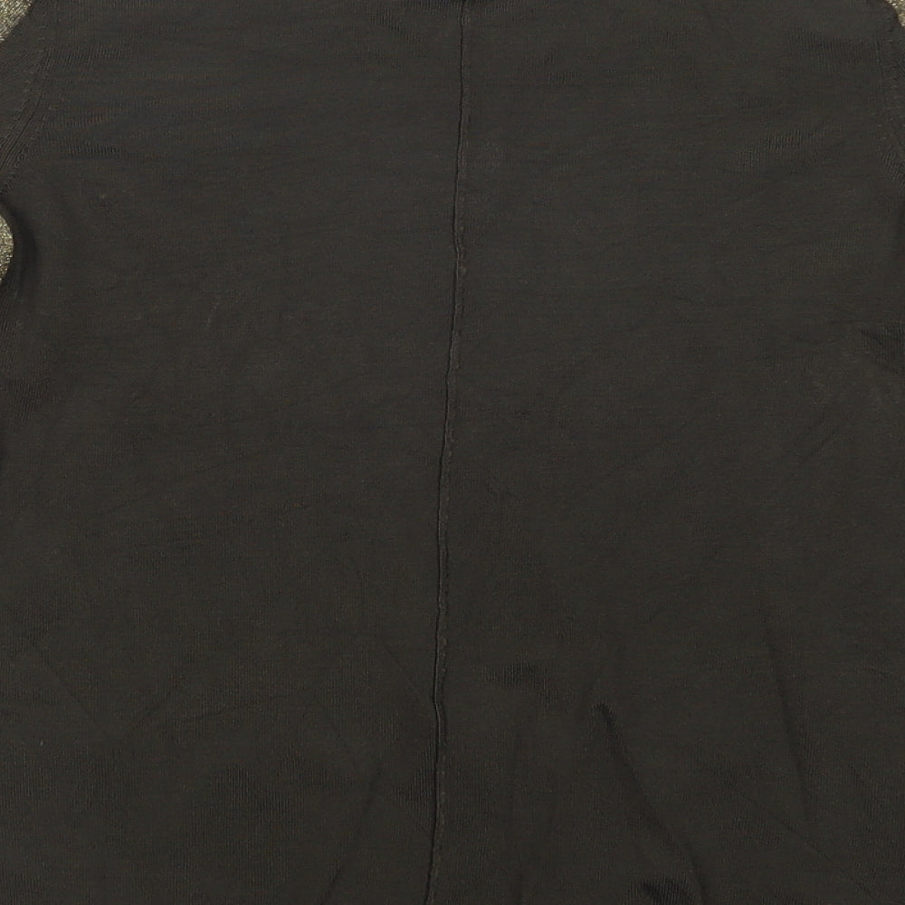 H&M Womens Green Viscose Basic Blouse Size S Crew Neck