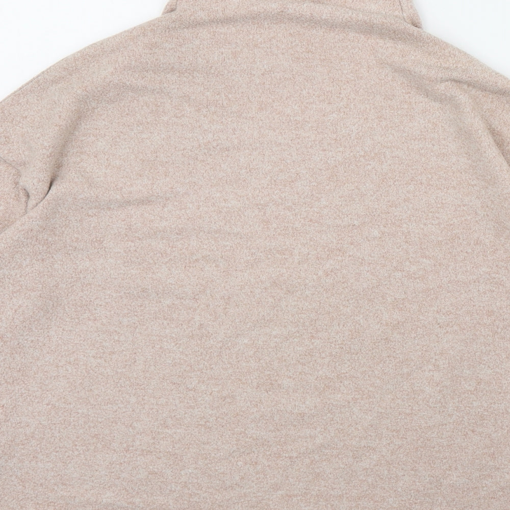 Stradivarius Womens Pink High Neck Polyester Pullover Jumper Size S