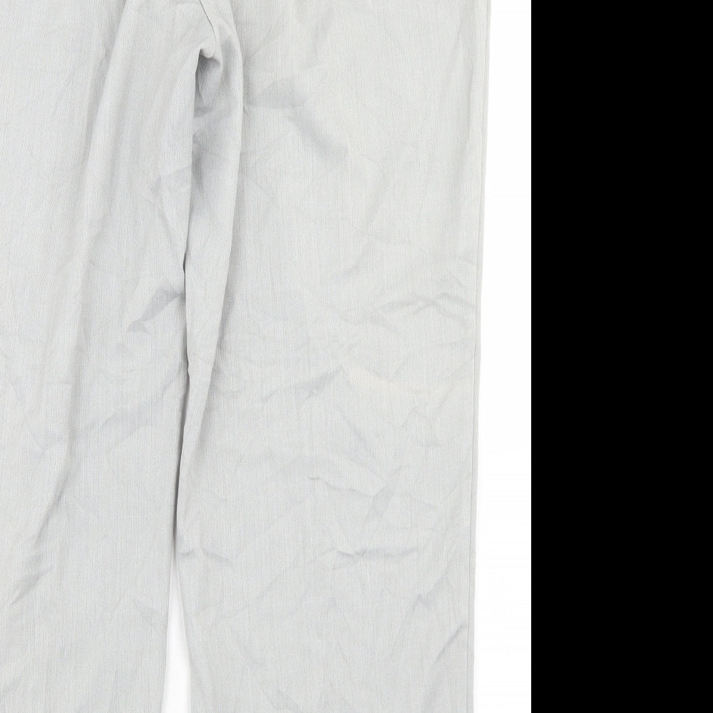 Annabelle Womens Grey Polyester Trousers Size 18 L26 in Regular Button