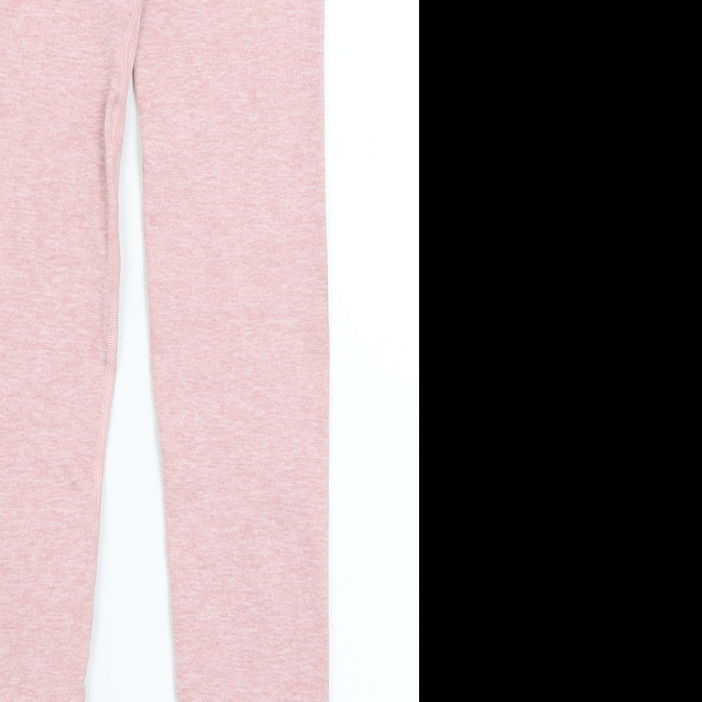 Preworn Womens Pink Polyester Capri Leggings Size 4 L26 in Regular Pullover