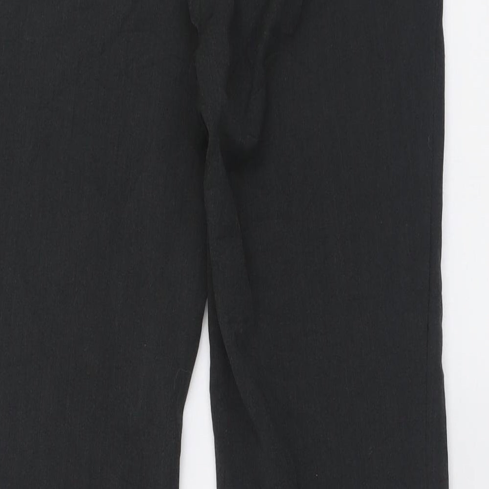 Marks and Spencer Womens Grey Polyester Trousers Size 10 L30 in Regular Hook & Eye