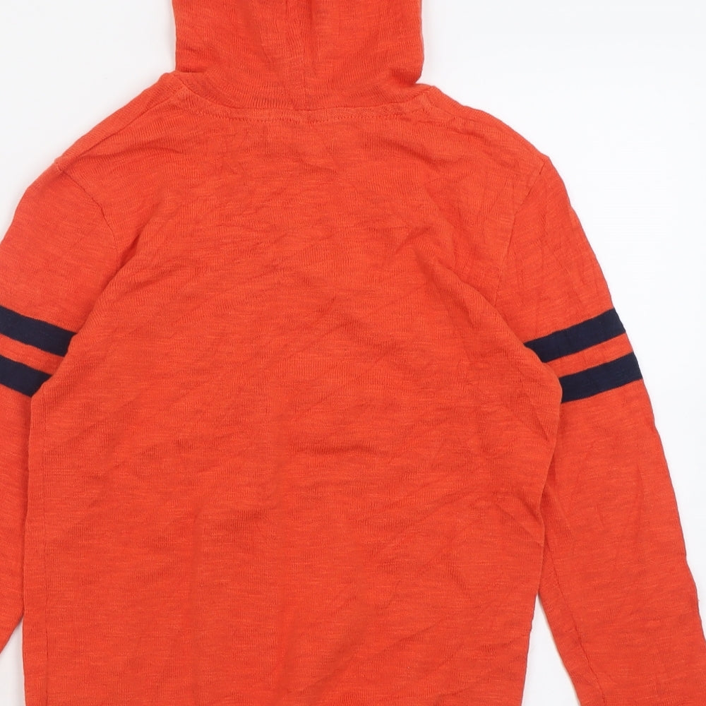 H&M Boys Orange Cotton Pullover Hoodie Size 11-12 Years Pullover