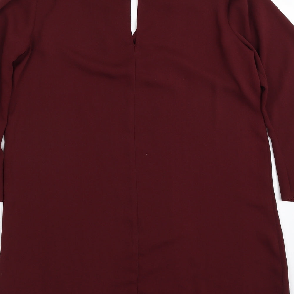 Papaya Womens Red Polyester Shift Size 12 Halter Pullover