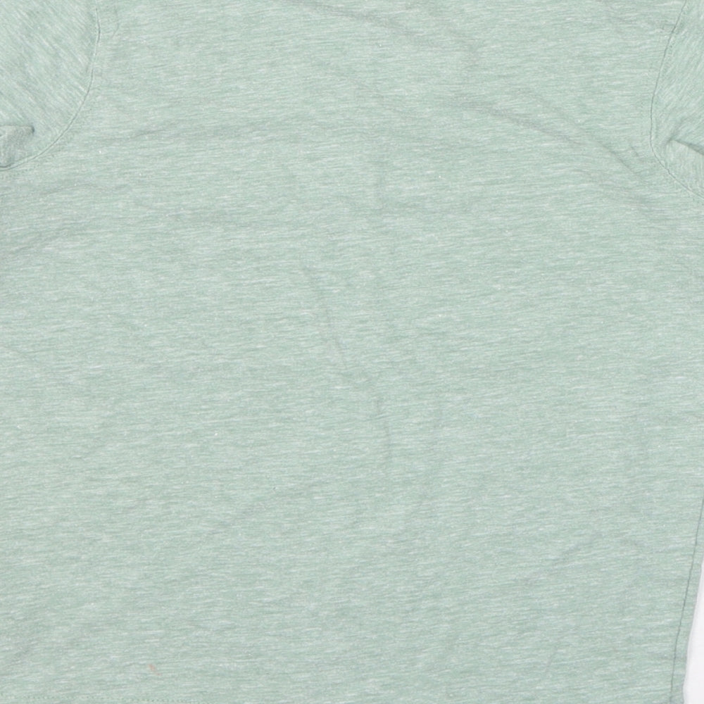 Carter's Boys Green Cotton Basic T-Shirt Size 4 Years Round Neck Pullover - American football
