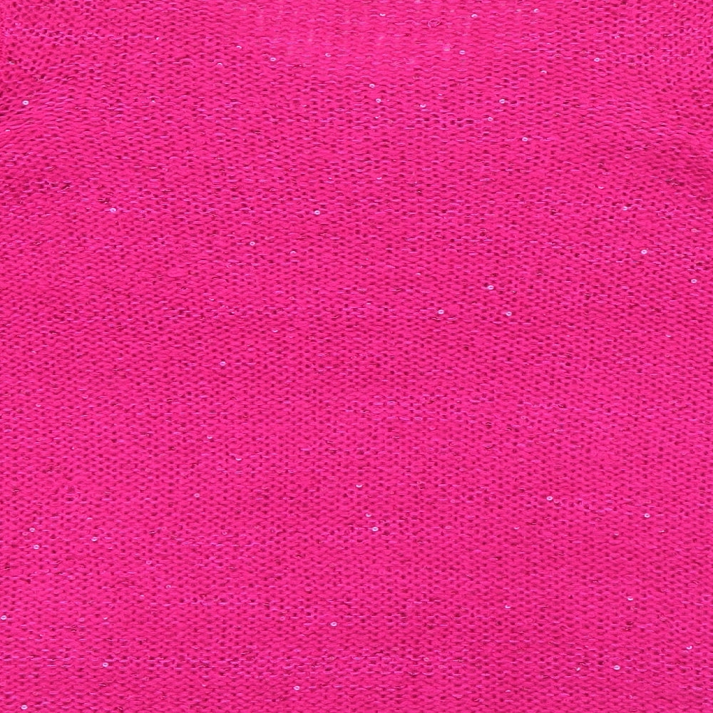 Amara Reya Womens Pink Scoop Neck Acrylic Pullover Jumper Size XL