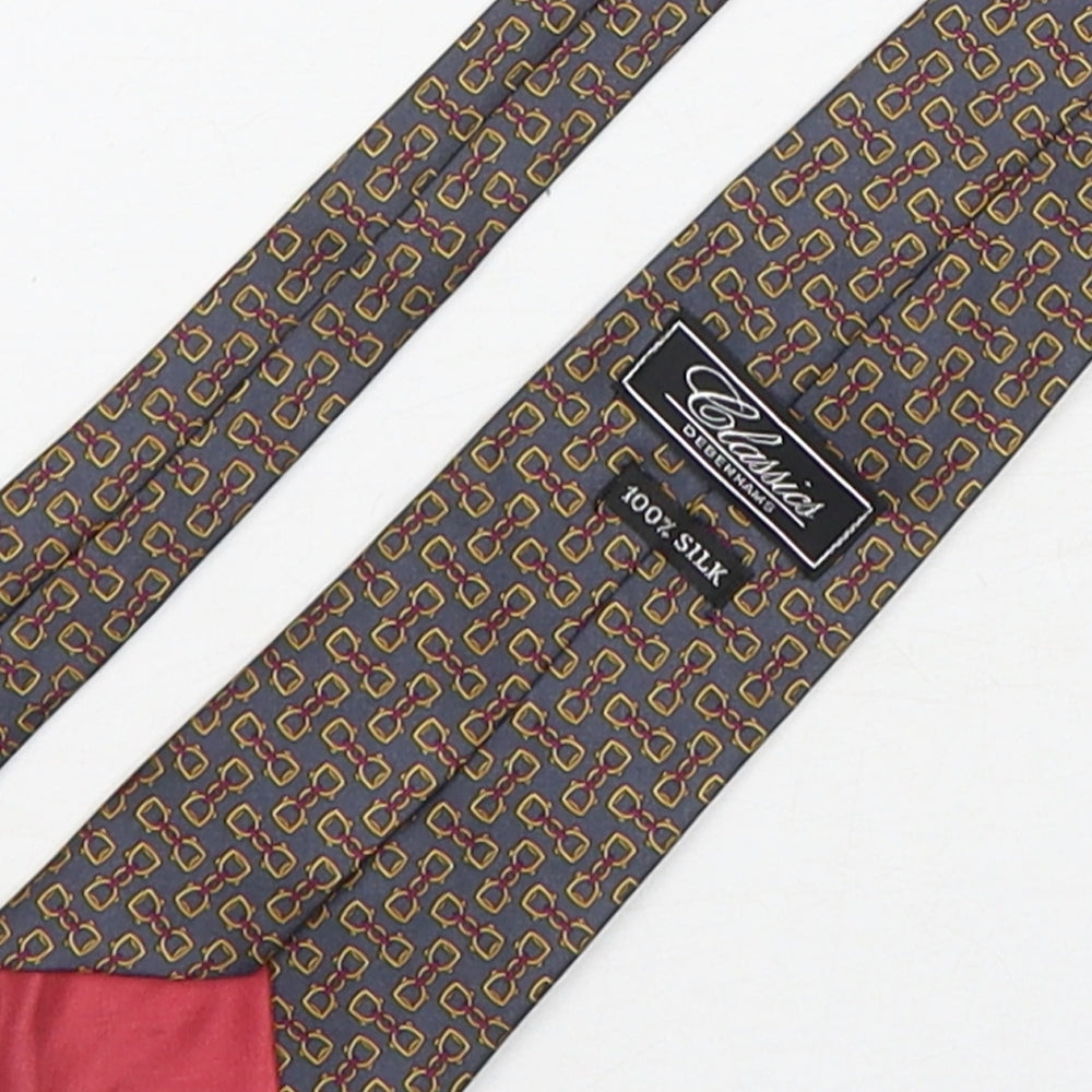 Debenhams Mens Multicoloured Geometric Silk Pointed Tie One Size