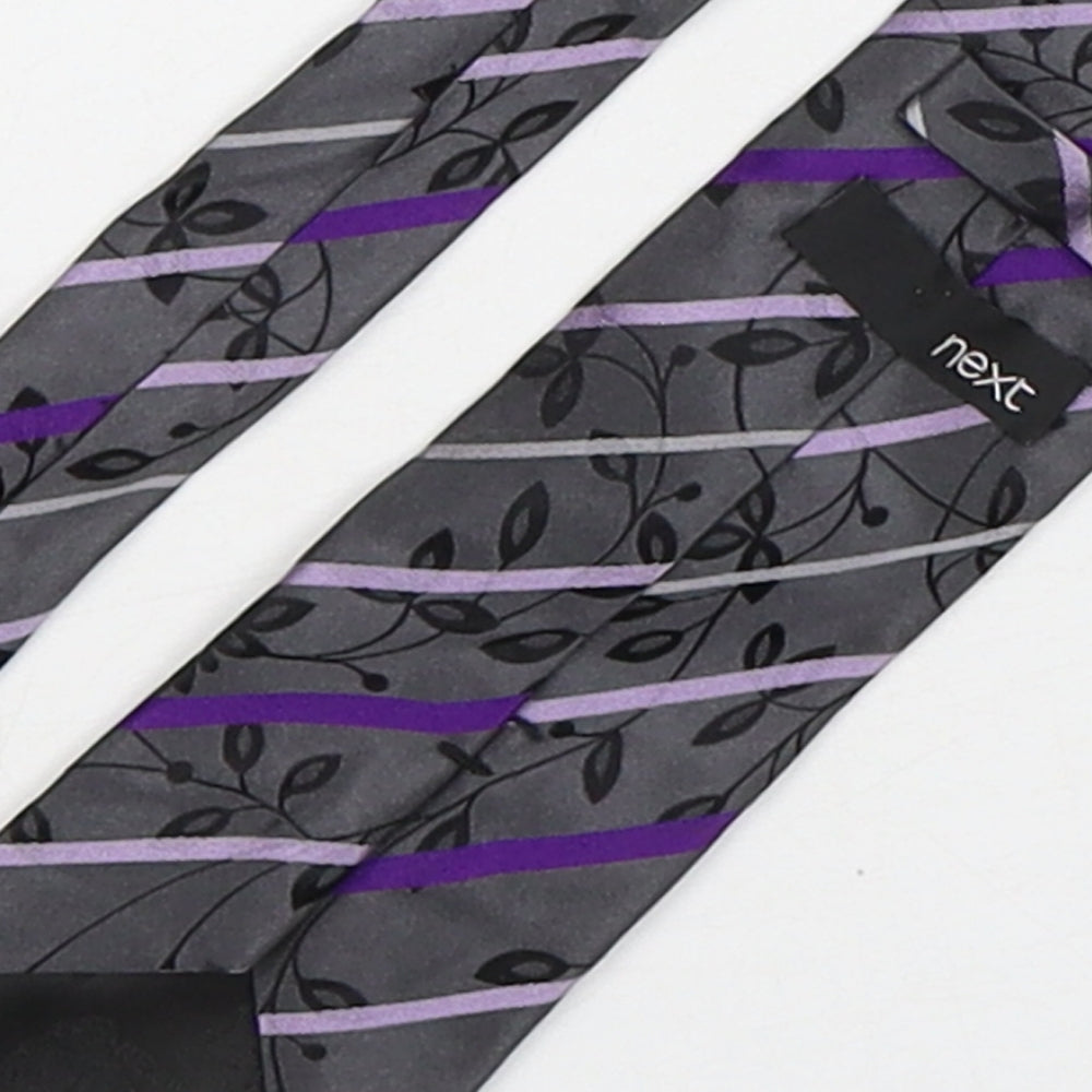 Next Mens Multicoloured Striped Silk Pointed Tie One Size