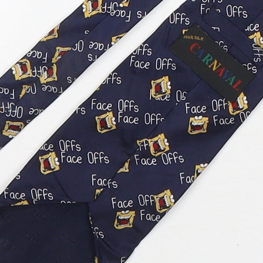 Carnaval Mens Multicoloured Geometric Silk Pointed Tie One Size - Face Offs