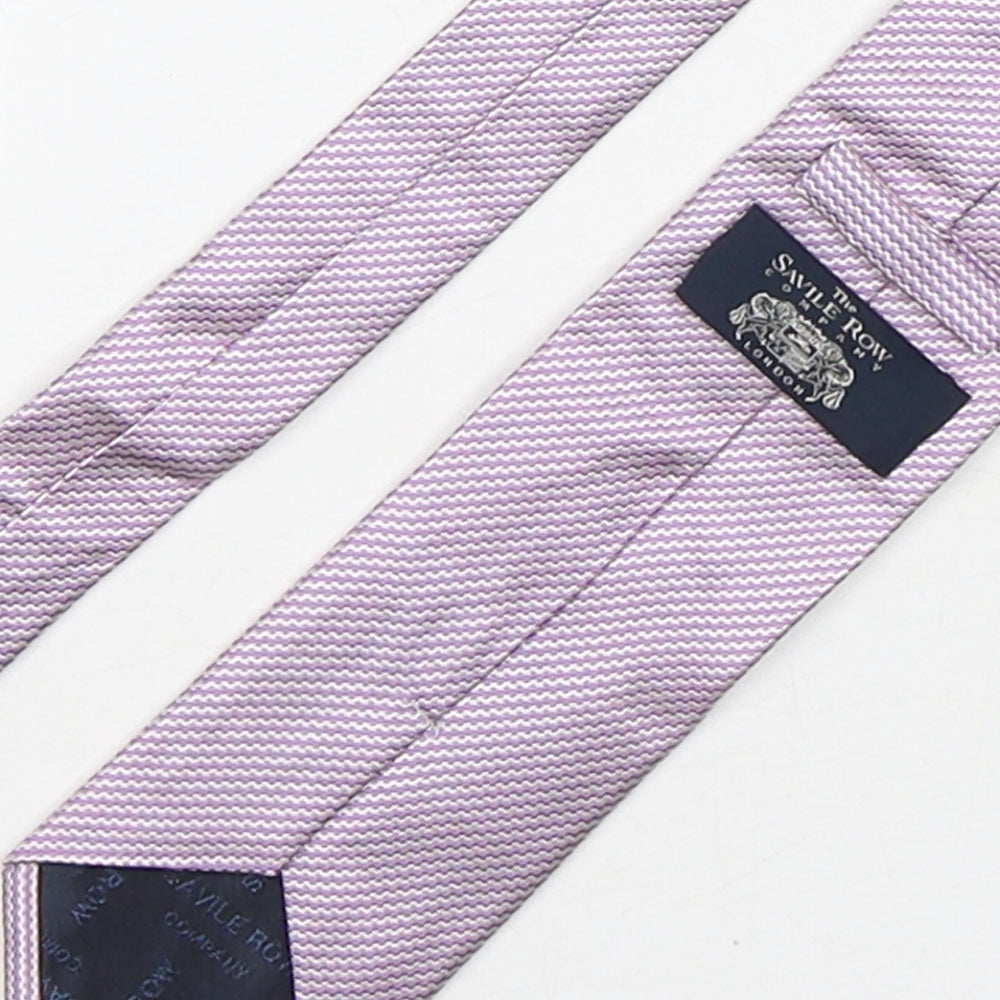 The Savile Row Company Mens Pink Geometric Silk Pointed Tie One Size