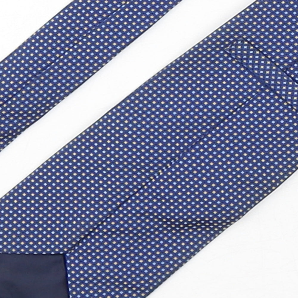 Marks & Spencer Mens Multicoloured Plaids & Checks Silk Pointed Tie One Size