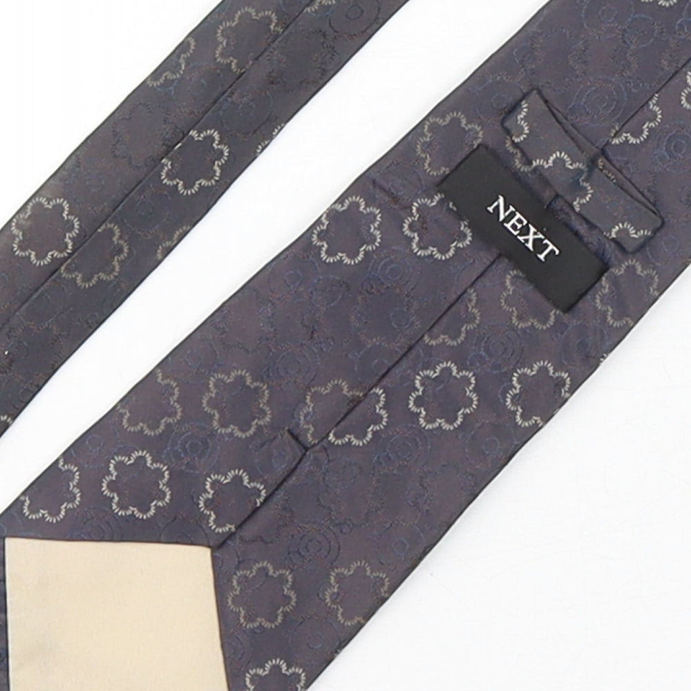 Next Mens Multicoloured Geometric Silk Pointed Tie One Size