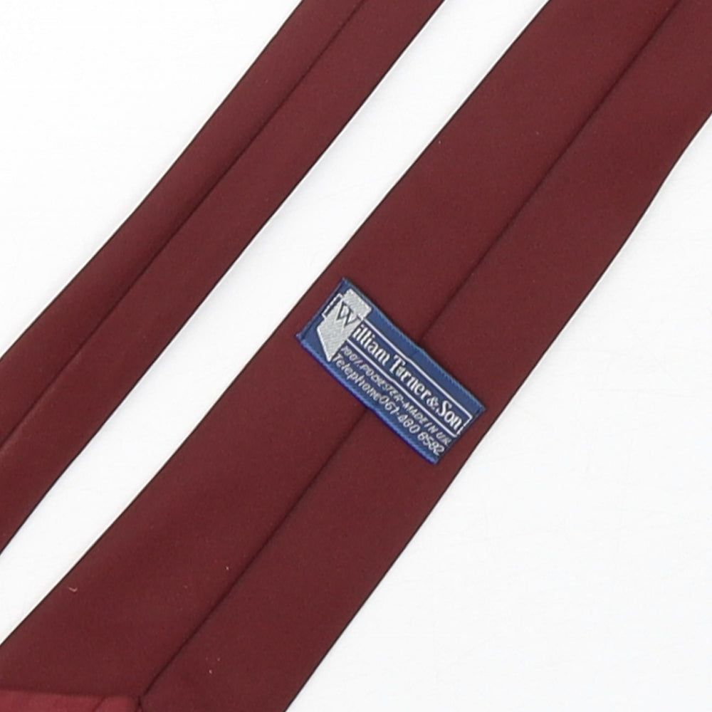 William Turner & Son Mens Red Polyester Pointed Tie One Size - Old Baily Bitter