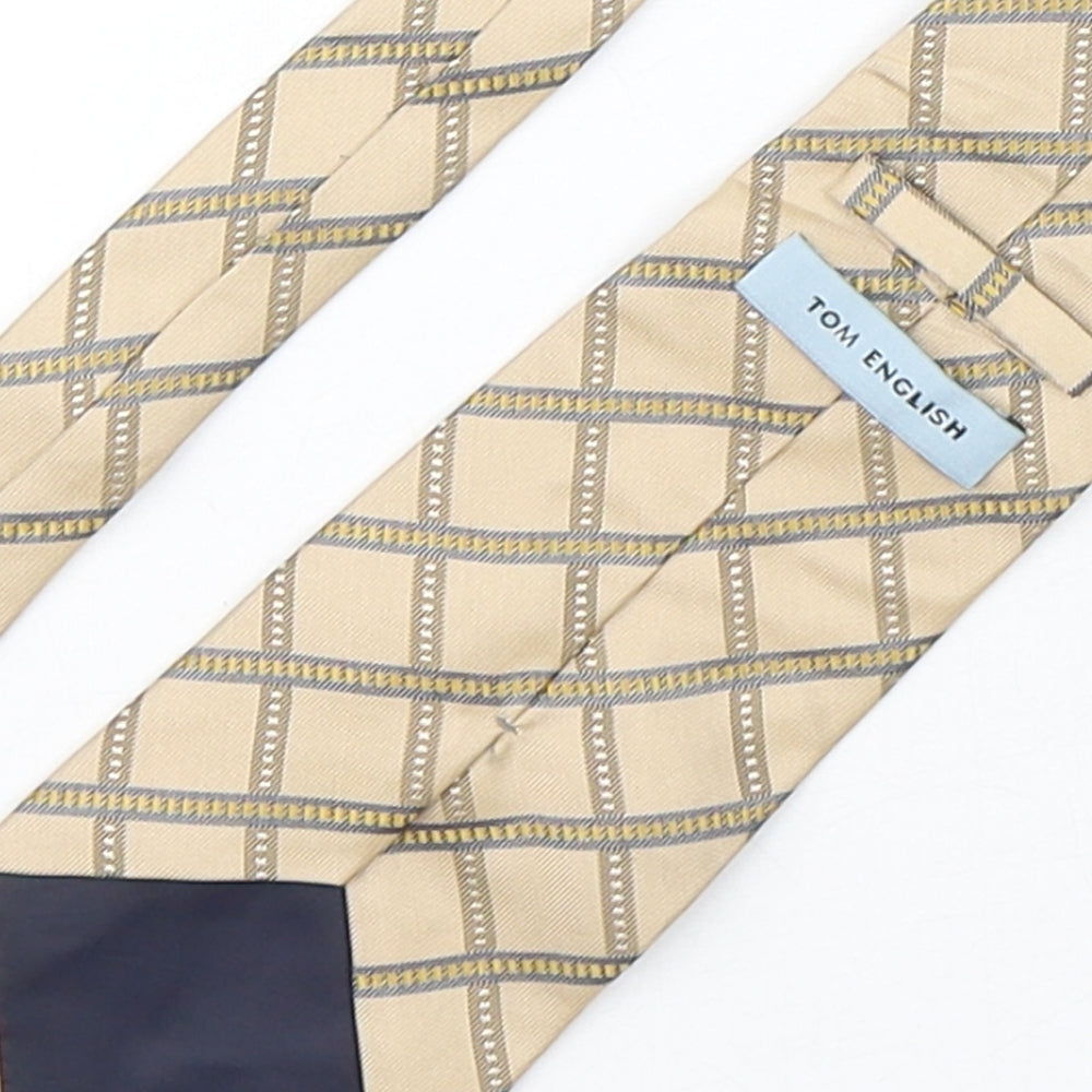 Tom English Mens Multicoloured Plaids & Checks Silk Pointed Tie One Size