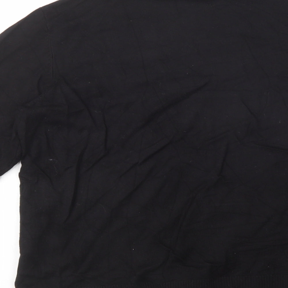 H&M Womens Black Mock Neck Viscose Pullover Jumper Size M