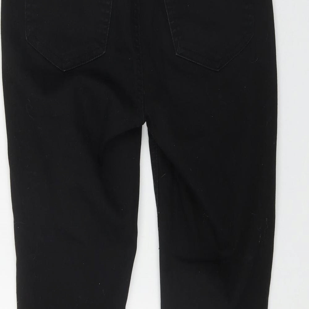 New Look Womens Black Cotton Skinny Jeans Size 10 L24 in Regular Zip