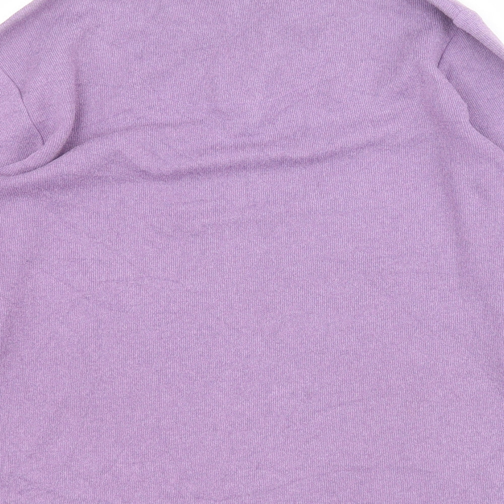 Debenhams Womens Purple High Neck Polyester Pullover Jumper Size 12