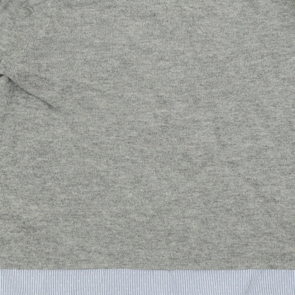 Dorothy Perkins Womens Grey Crew Neck Acrylic Pullover Jumper Size 8