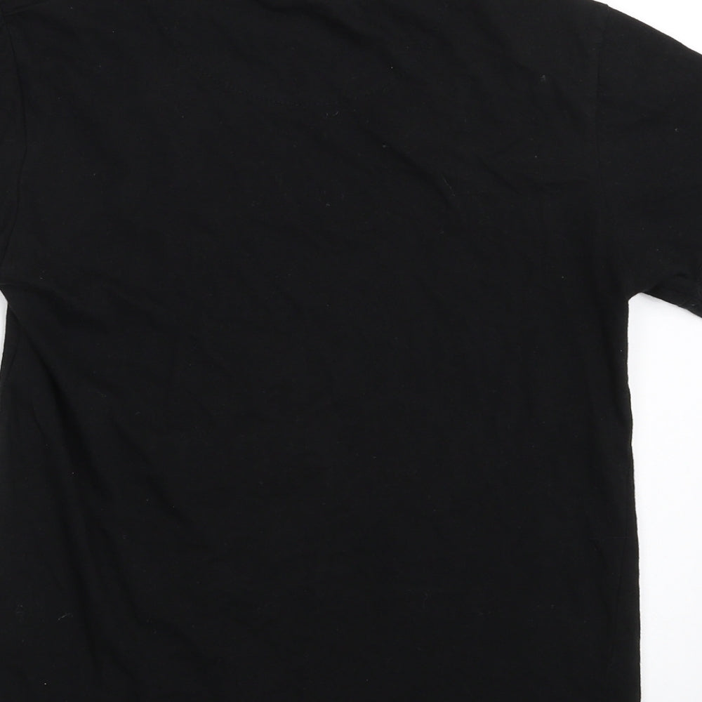 Beck & Hersey Womens Black 100% Cotton Basic T-Shirt Size 10 Crew Neck - Size 10-12