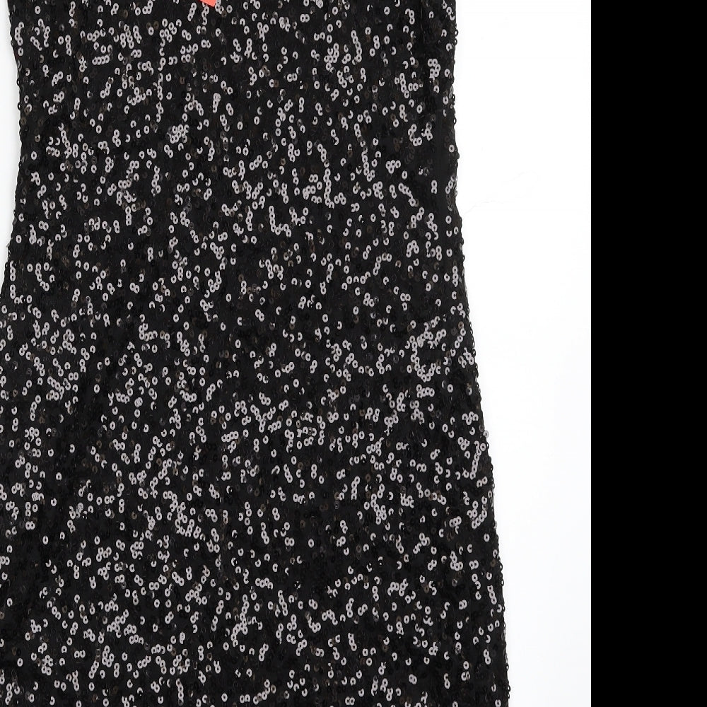 Kayamia Womens Black Polyester Shift Size M V-Neck Pullover
