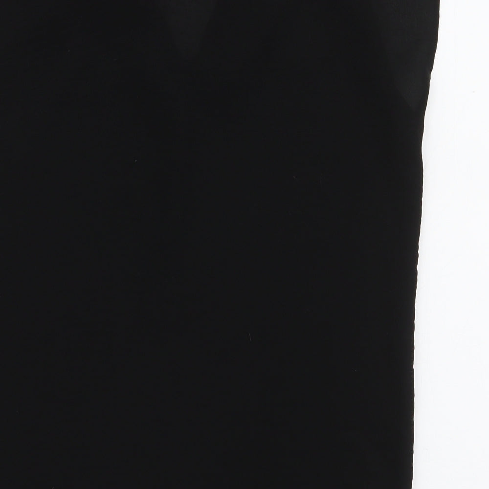 Atmosphere Womens Black Polyester Basic Blouse Size 10 V-Neck