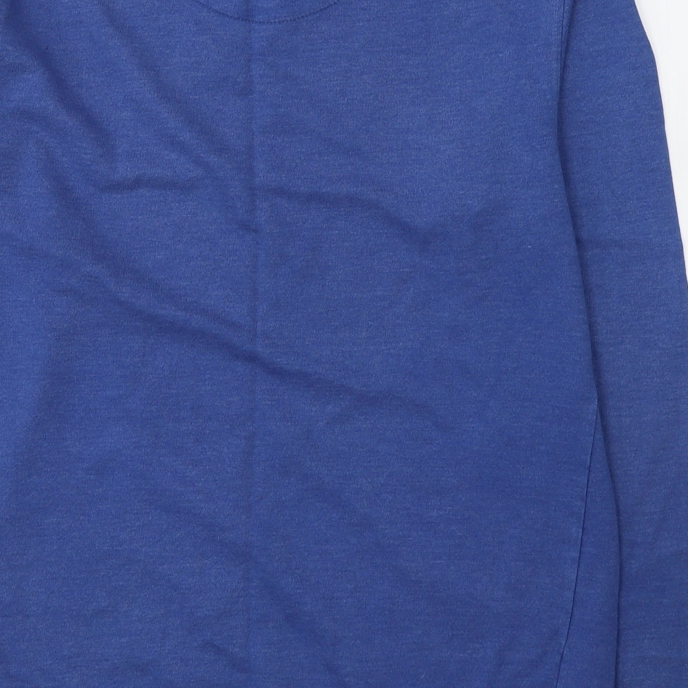 Quality Mens Blue Cotton Pullover Sweatshirt Size S - New York