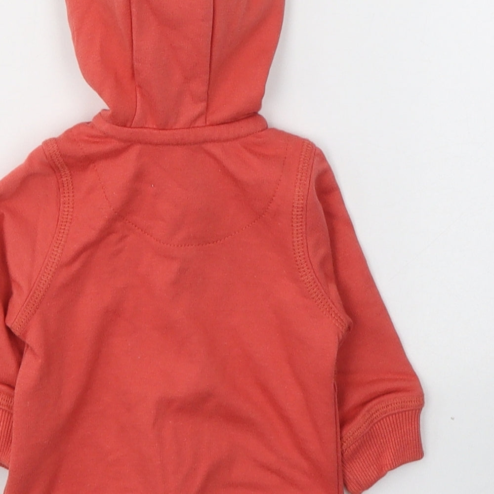 F&F Baby Red Cotton Full Zip Jumper Size 0-3 Months Zip