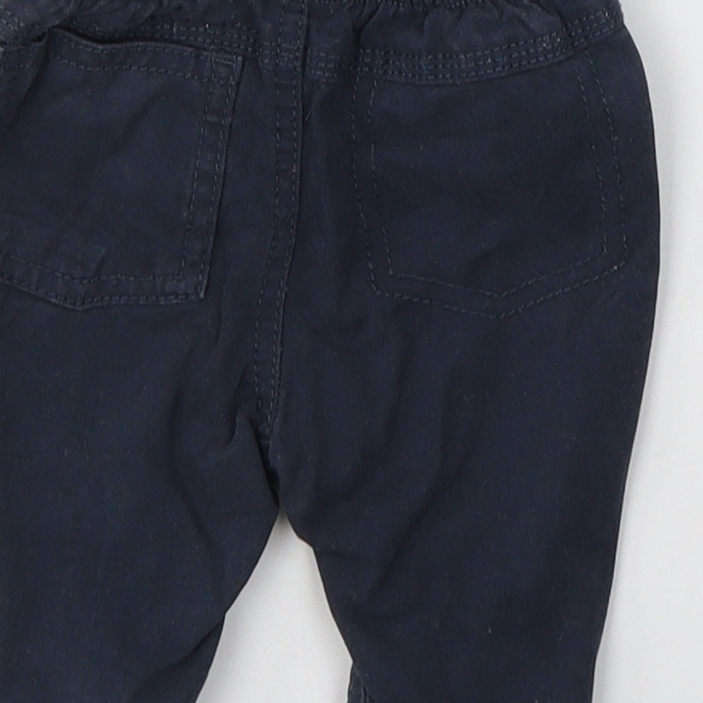 NEXT Baby Blue Cotton Cargo Trousers Size 0-3 Months Pullover