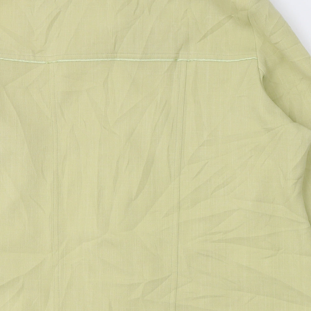 SLIMMA Womens Green Jacket Blazer Size 18 Button