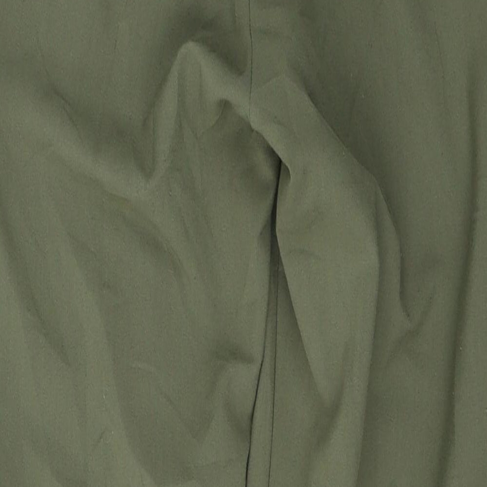 Missguided Womens Green Polyester Trousers Size 4 L28 in Regular Button