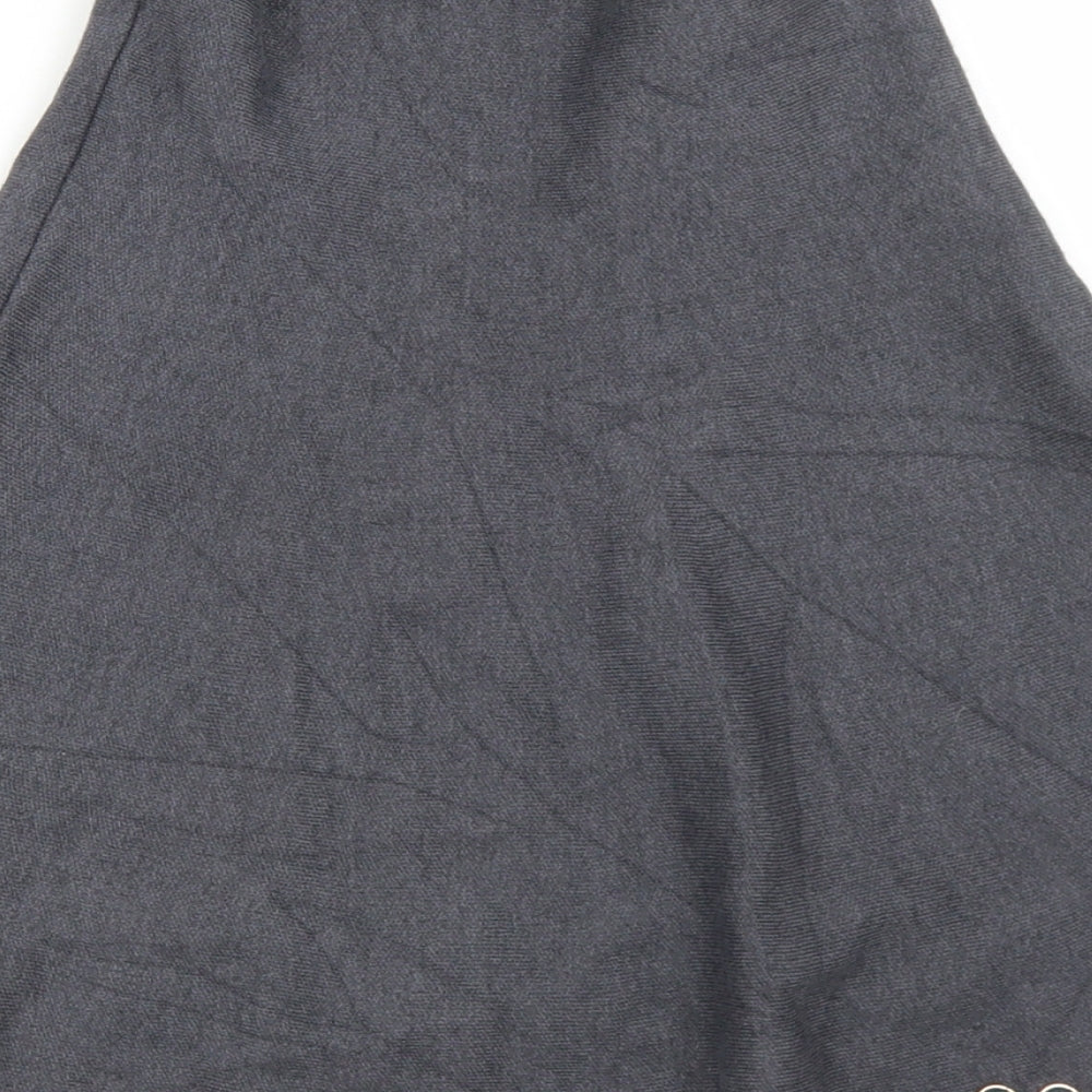 Zara Womens Grey Viscose Skater Skirt Size S