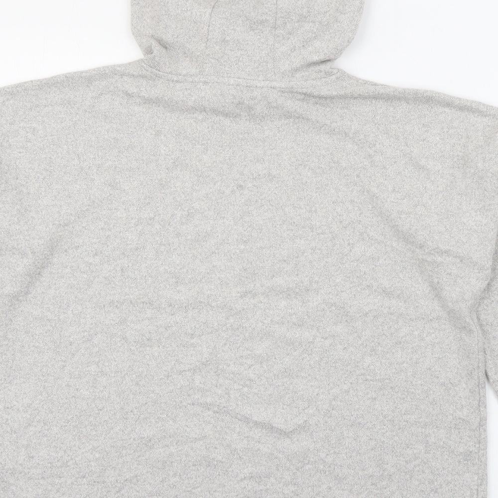 Marks & Spencer Girls Grey Viscose Pullover Hoodie Size 12-13 Years