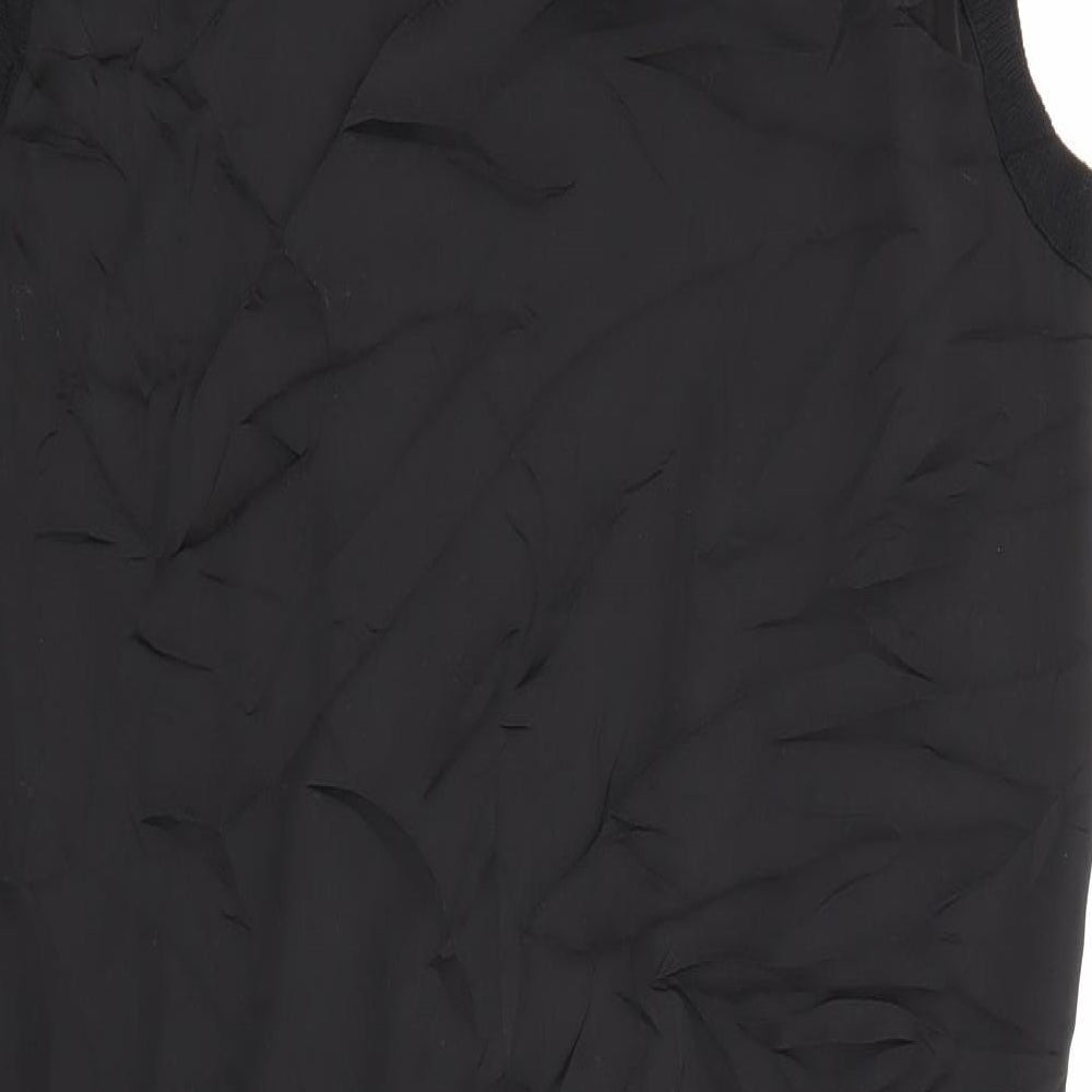 Yest Womens Black Polyester Jumper Dress Size M Cowl Neck