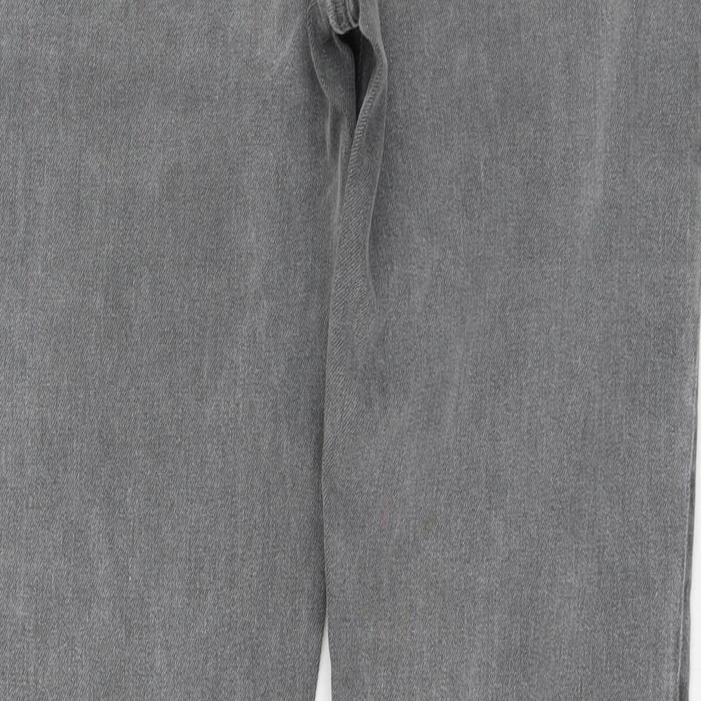 ASOS Womens Grey Cotton Skinny Jeans Size 30 L28 in Regular Zip