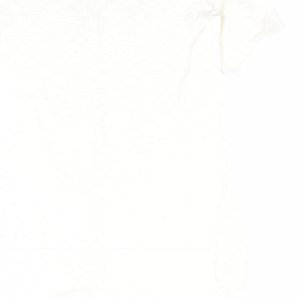 Soon Womens White Viscose Basic Blouse Size 16 Scoop Neck