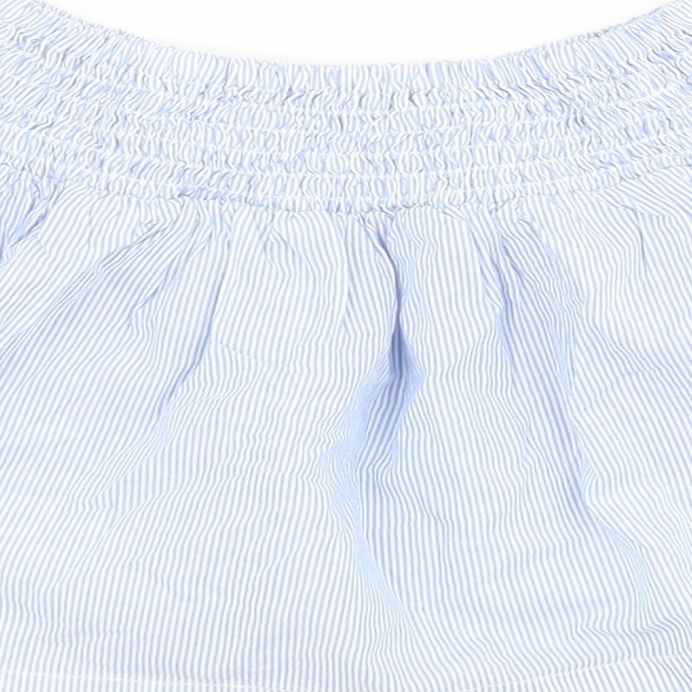 H&M Girls Blue Striped 100% Cotton Tutu Skirt Size 2 Years Regular Pull On