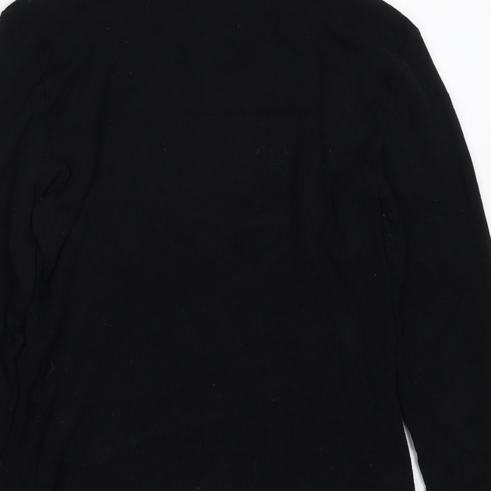 VERO MODA Womens Black Cotton Pullover Sweatshirt Size M Pullover