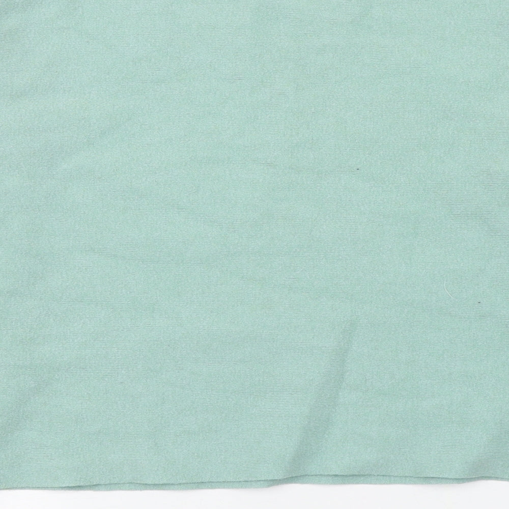 Oasis Womens Green Viscose Basic T-Shirt Size S Round Neck