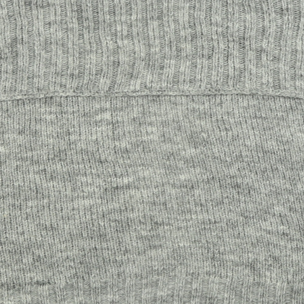 Indigo Womens Grey V-Neck Polyester Cardigan Jumper Size 8