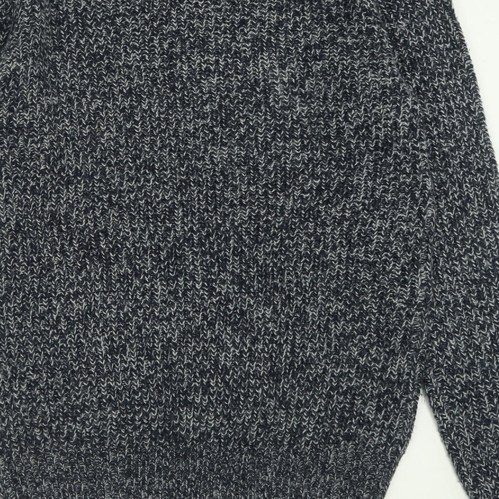 Cedarwood State Mens Blue Crew Neck Acrylic Pullover Jumper Size S