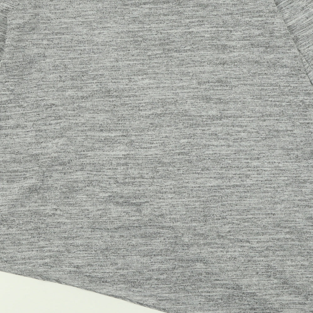 Papaya Womens Grey Crew Neck Polyester Tunic Jumper Size 14
