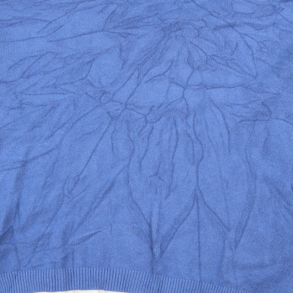 Tiramisu Womens Blue Crew Neck Viscose Pullover Jumper Size S
