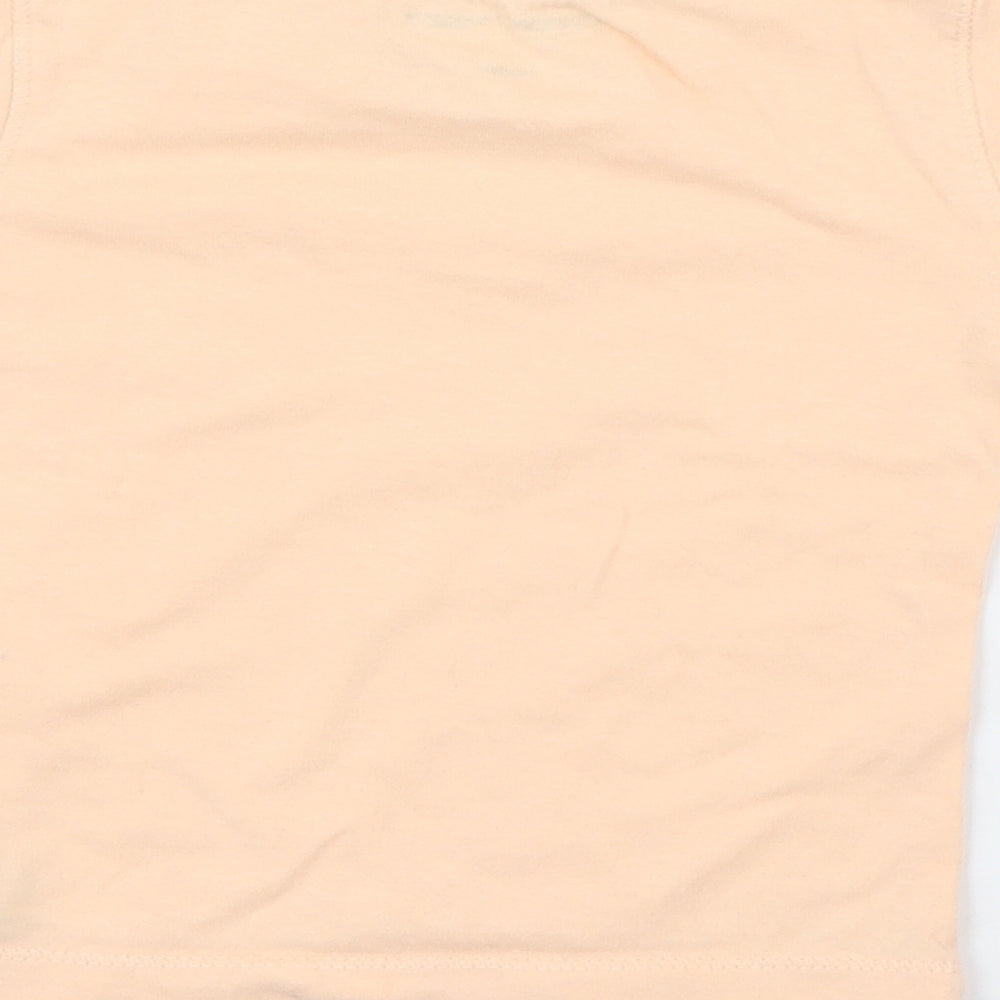 NEXT Baby Orange Cotton Basic T-Shirt Size 12-18 Months Crew Neck