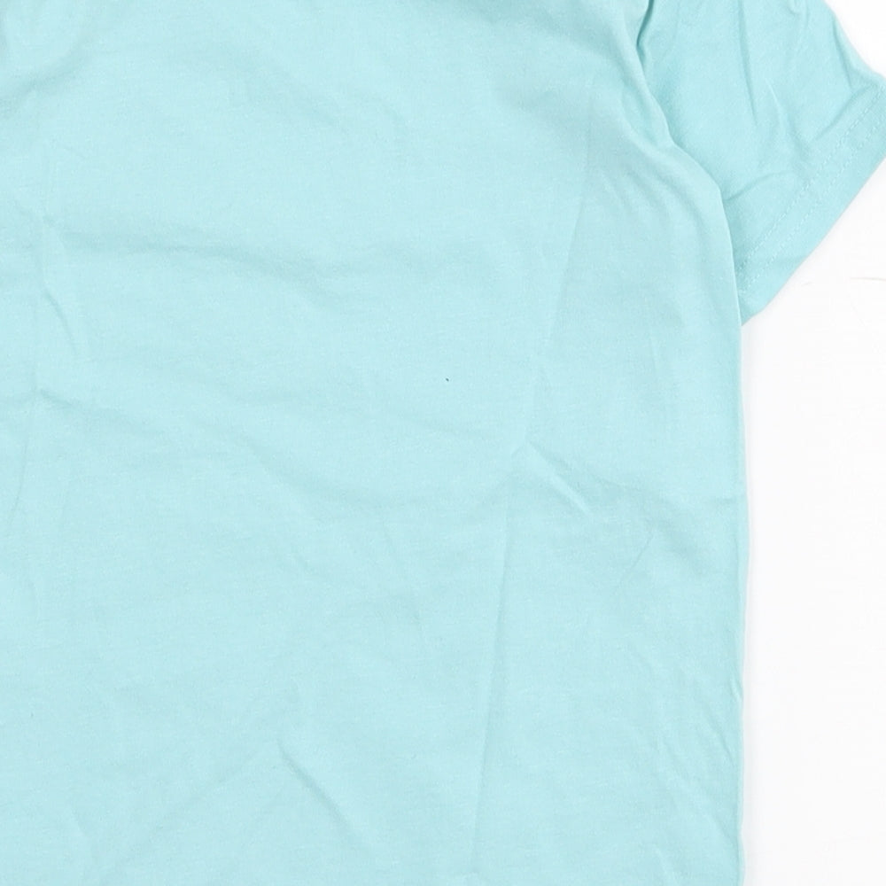 Dunnes Stores Boys Blue 100% Cotton Pullover T-Shirt Size 3-4 Years Round Neck Pullover